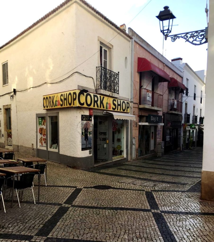 Cork Shop in Portugal Lagos Marquis de Pombal street